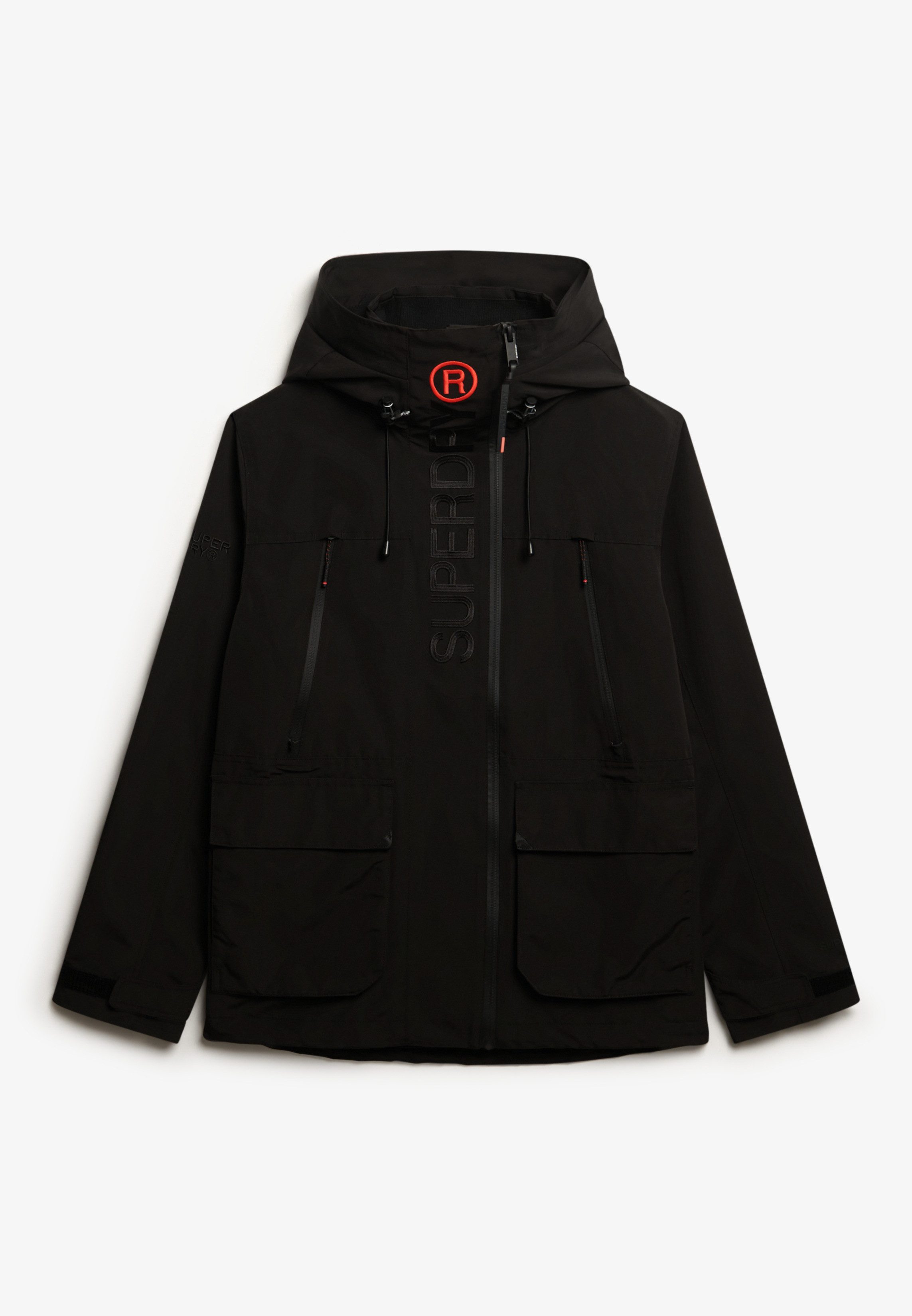 Superdry Outdoorjacke HOOD ULTIMATE EMB WINDBREAKER mit lockerer Passform, hochschließender Kragen, gerader Abschluss