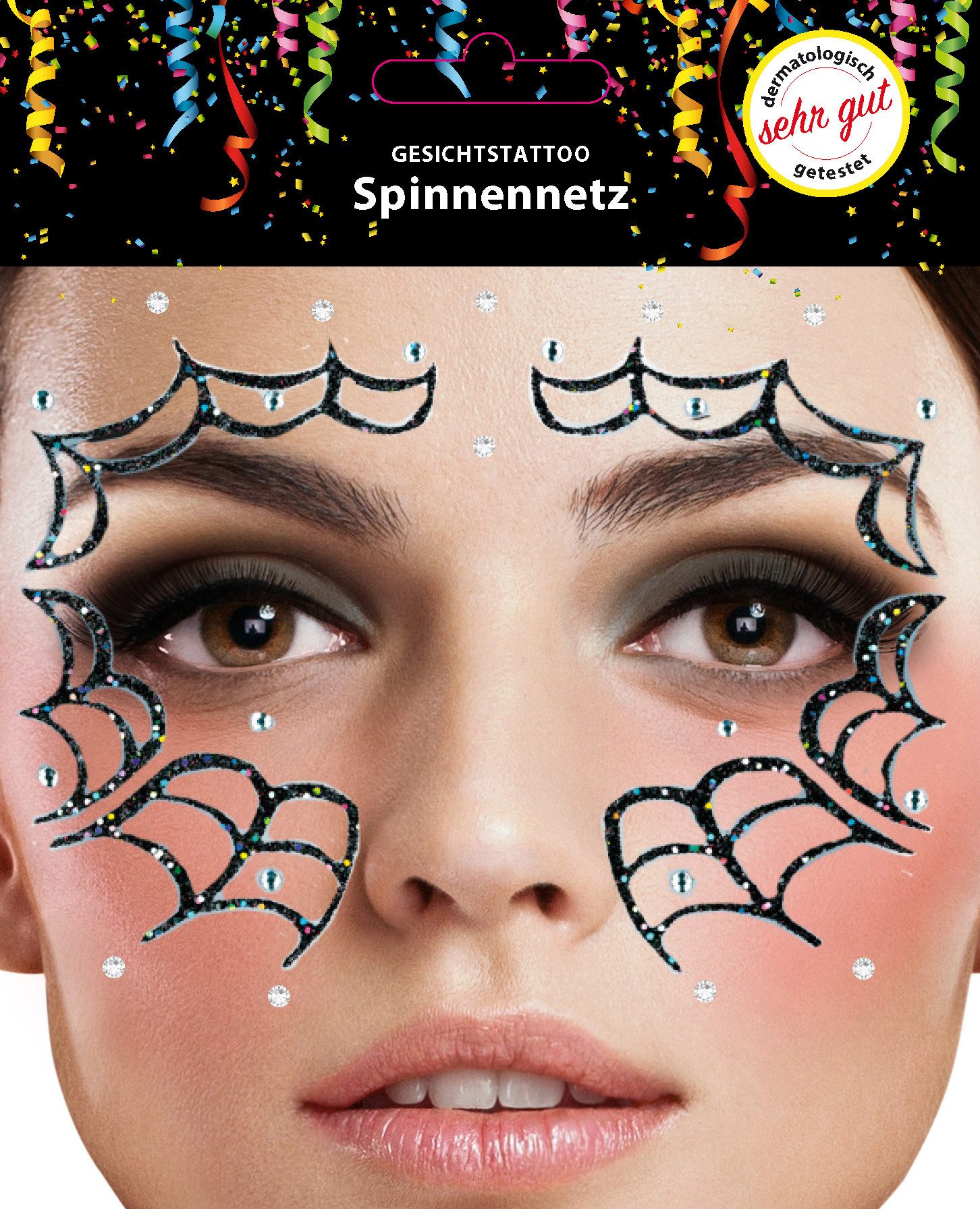 Bock-op-Kölle Schmuck-Tattoo Bock op Kölle Temporäre Gesichts-Tattoos Halloween