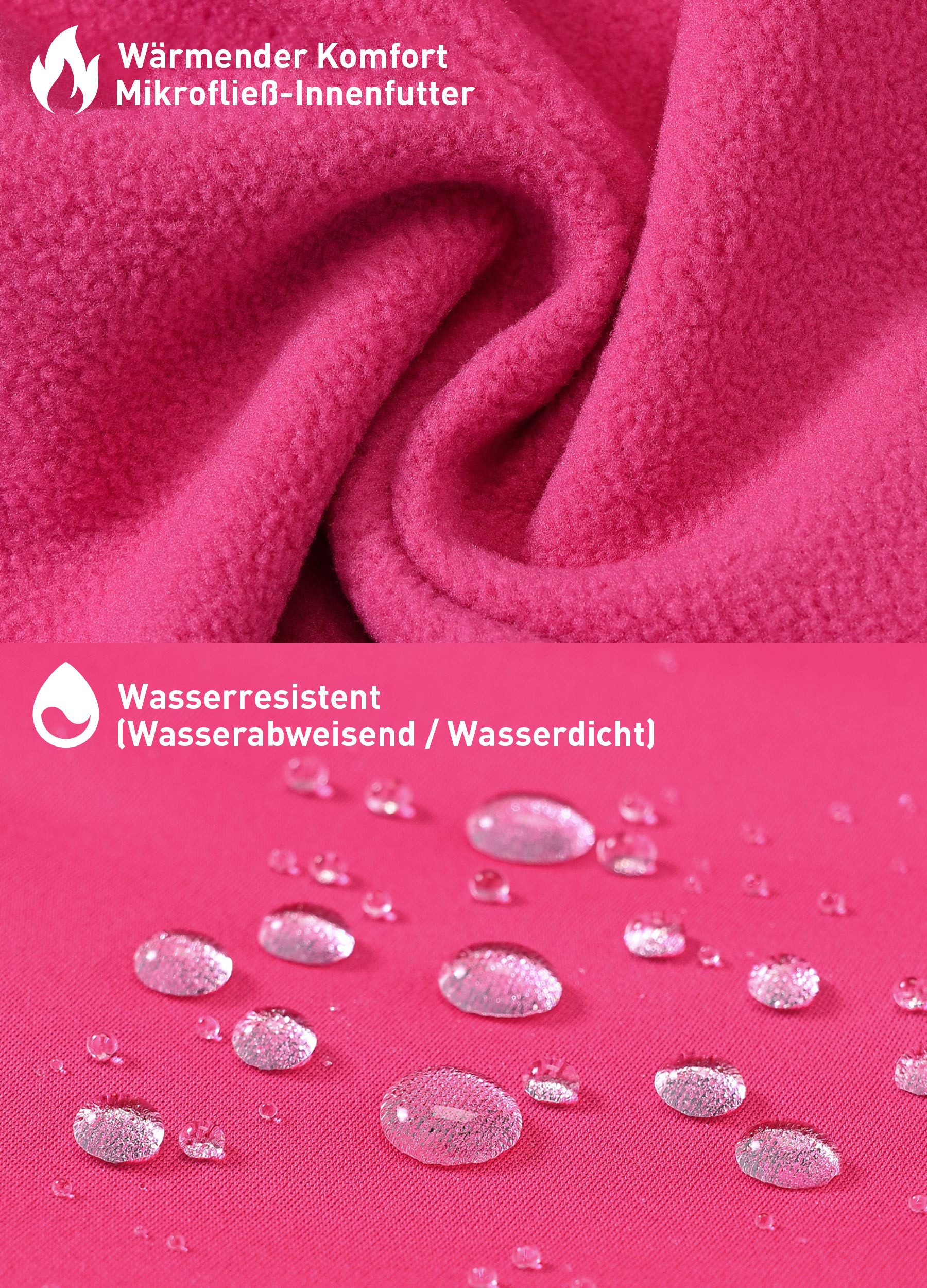 ATLASLAVA Softshelljacke Damen Wasserdicht Atmungsaktiv Leicht (1-St) Fleece Kapuze Übergangsjacke für Laufen Wandern – Bild 5 von 5