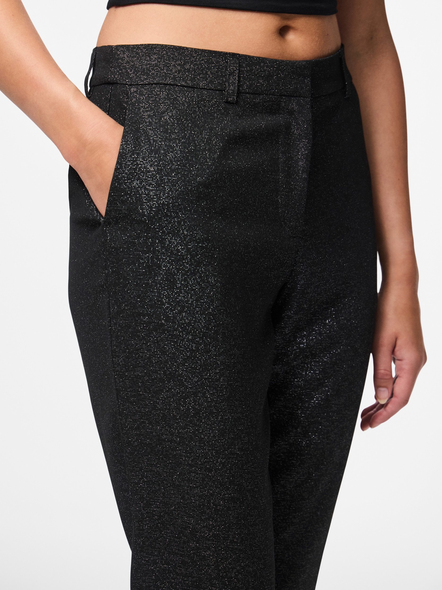 pieces Stoffhose PCBOSELLA MW ANKLE GLITTER PANT NOO