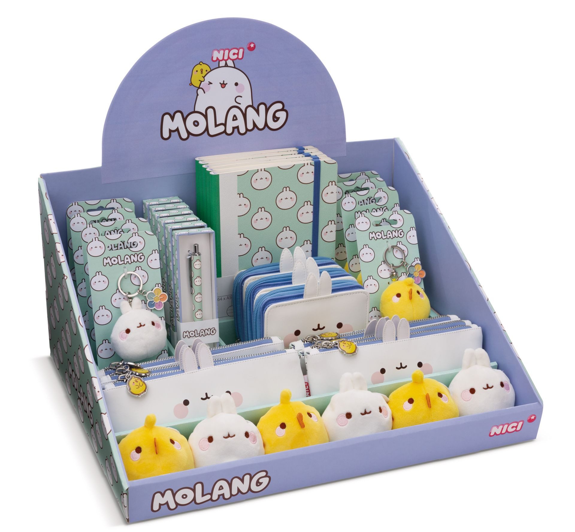 Nici Plüschfigur Nici 61173 Sortiment MOLANG 34 teilig 42x30x22cm