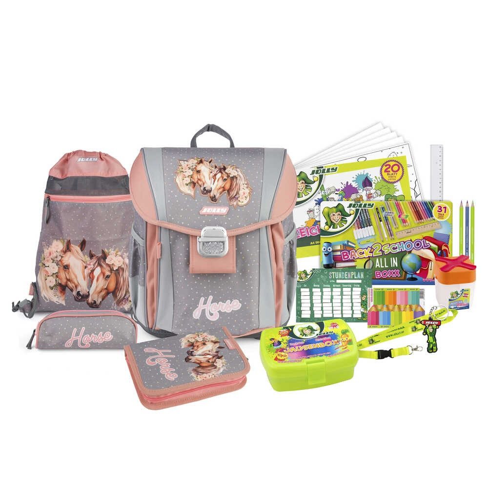 JOLLY Schulranzen JOLLY Schulranzen-Set Classic Horse