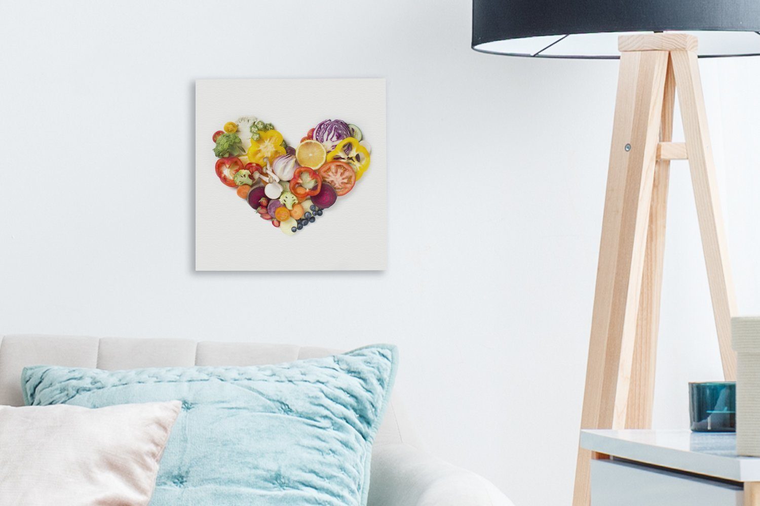 OneMillionCanvasses® Herzens, Bilder Leinwandbild eines Leinwand (1 Die für Fünferscheibe in Schlafzimmer St), Wohnzimmer Form