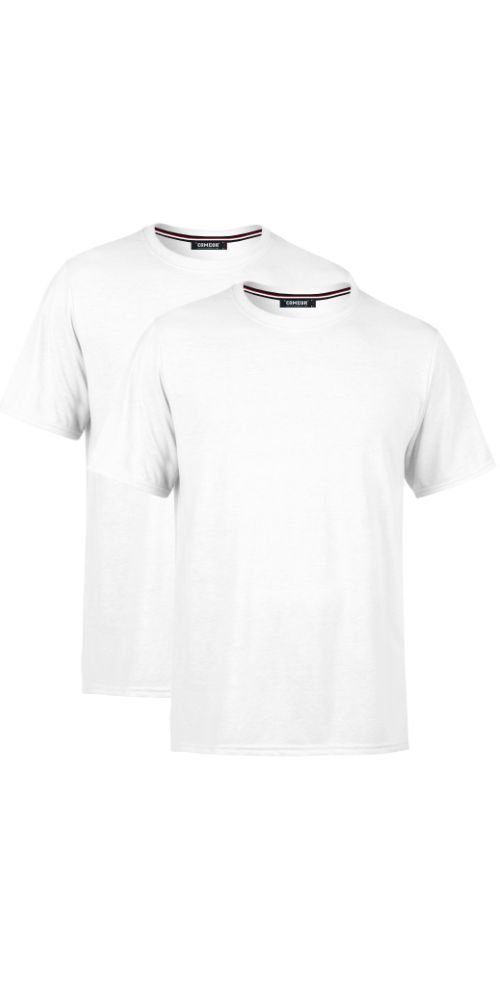 COMEOR T-Shirt Herren Basic T-Shirts Baumwolle (Packung, 2-tlg) mit gerader Ärmel Abschluss
