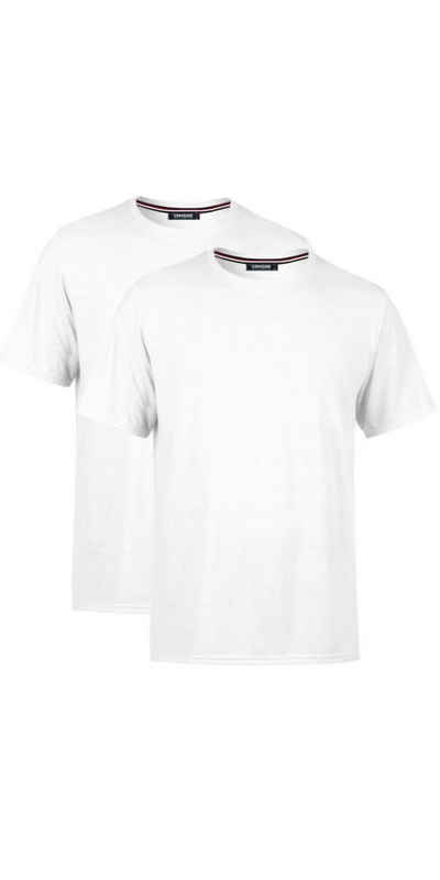 COMEOR T-Shirt Herren Basic Футболки Baumwolle (Packung, 2-tlg) mit gerader Ärmel Abschluss