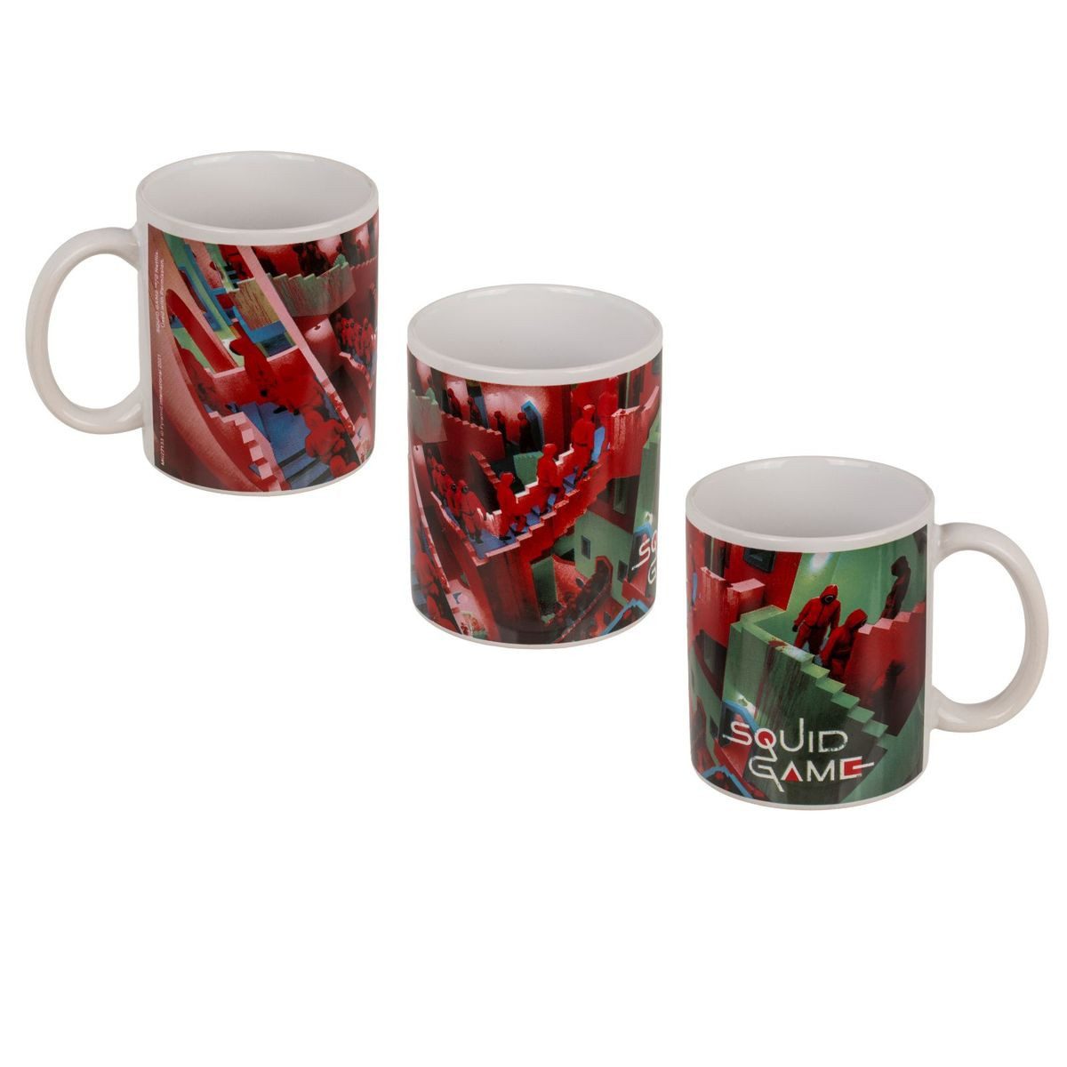 Out of the Blue Tasse Squid Game Kaffeebecher mit Henkel und Fotodruck ca. 325 ml Fanartikel, 1-tlg., Dolomite, im Geschenkkarton