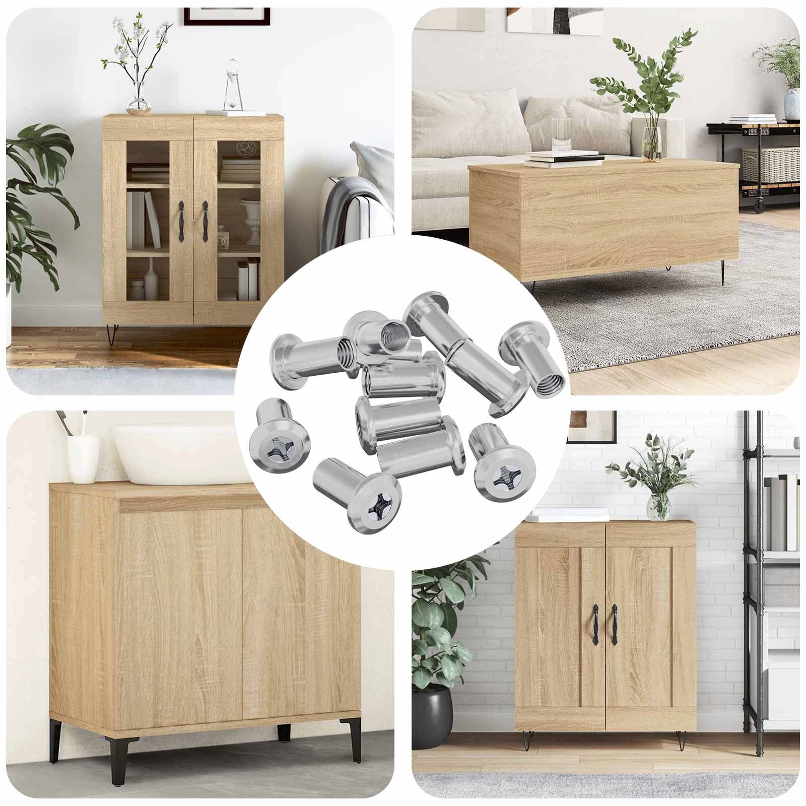 vidaXL Sicherungsmutter, Sicherungsmutter 2857 pcs Nickel Stahl