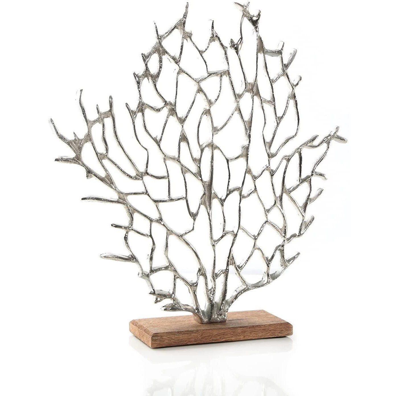 Logbuch-Verlag Dekofigur Maritime Dekofigur Seegras aus Metall auf Holzsockel, 41 cm