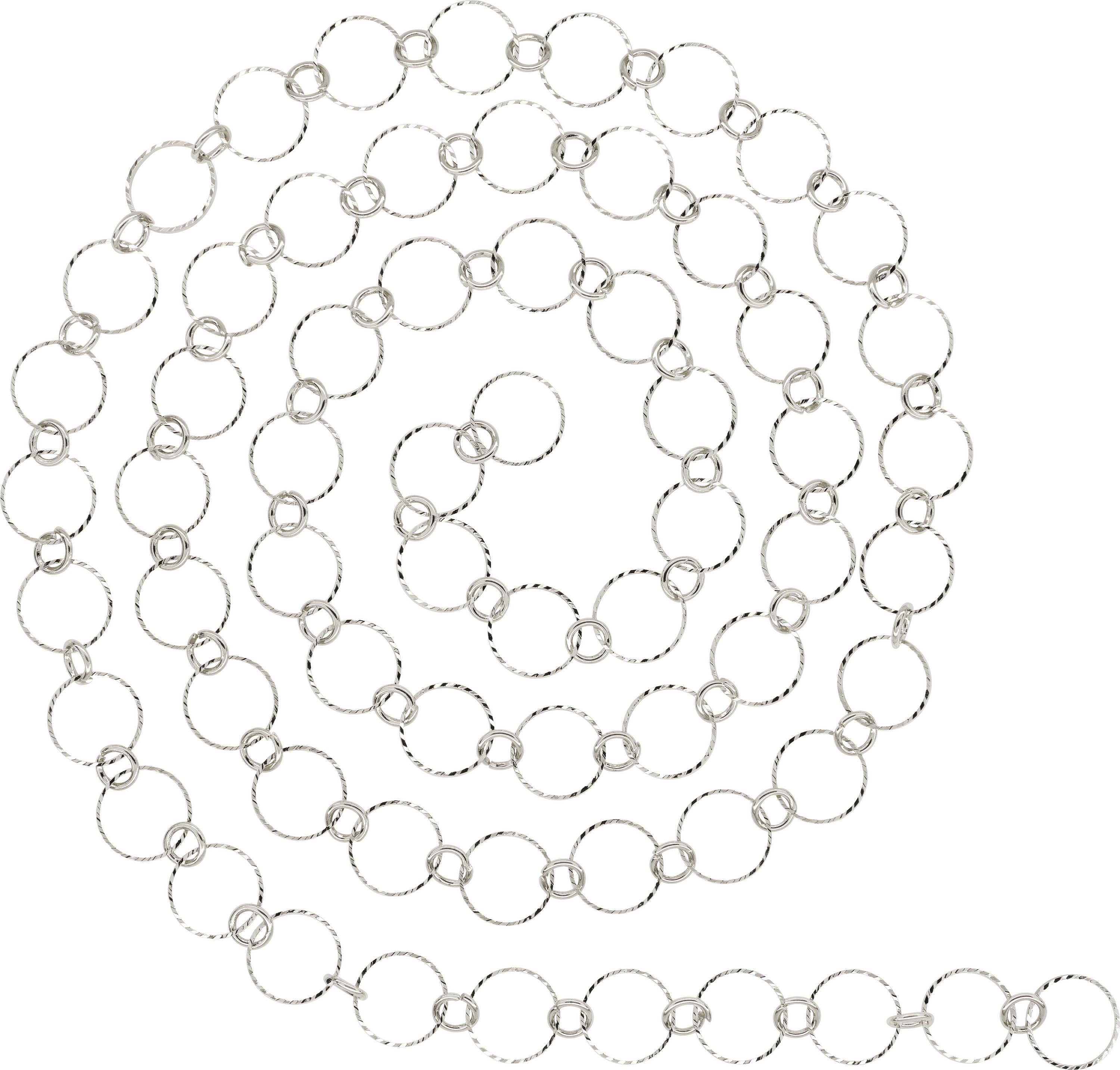 Rayher Ketten-Set Gliederkette Ringe geprägt, Länge 80 cm günstig online kaufen