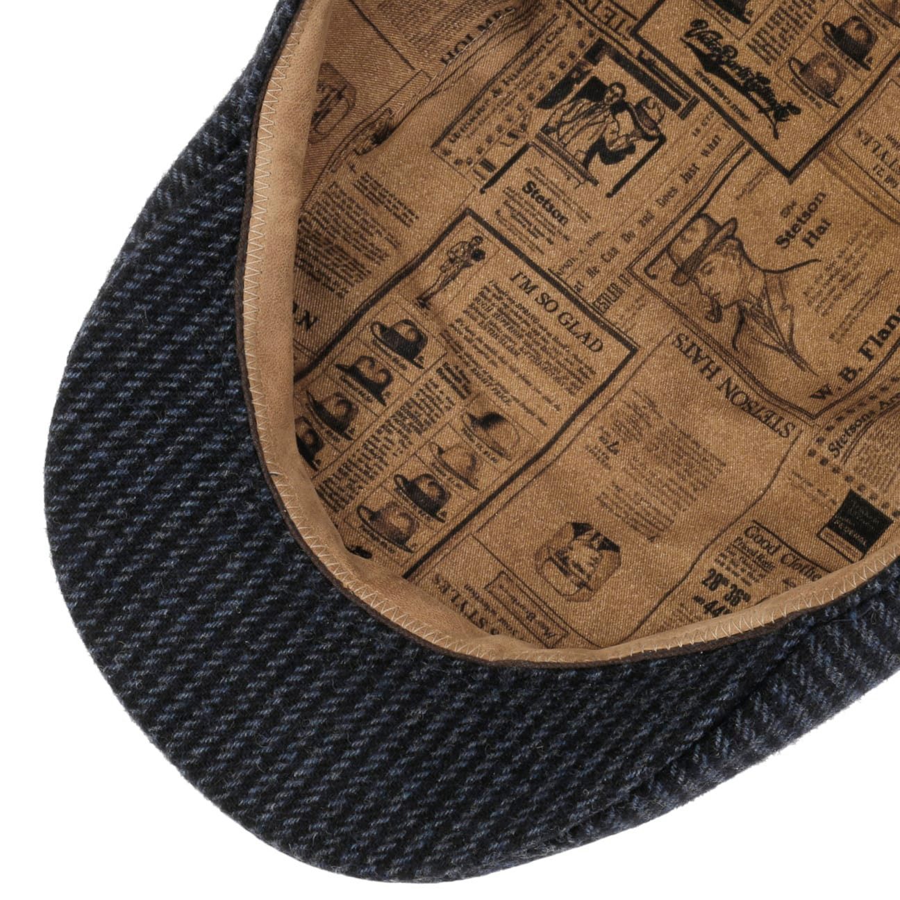 Stetson Flat Cap (1-St) Schirmmütze mit Schirm, Made in Germany