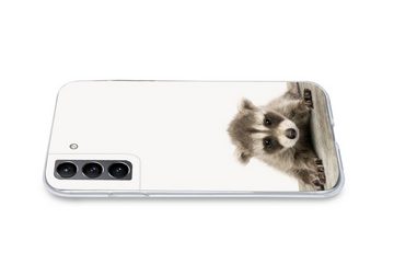 MuchoWow Handyhülle Waschbär - Tiere - Jungen - Mädchen, Phone Case, Handyhülle Samsung Galaxy S21 Plus, Silikon, Schutzhülle