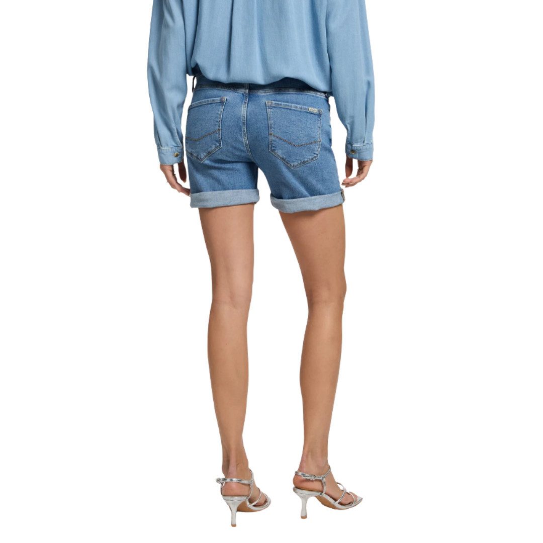 CROSS JEANS® Jeansshorts Zena A514-076 / 077 Light Mid Blue oder Dark Blue 5-Pocket Style