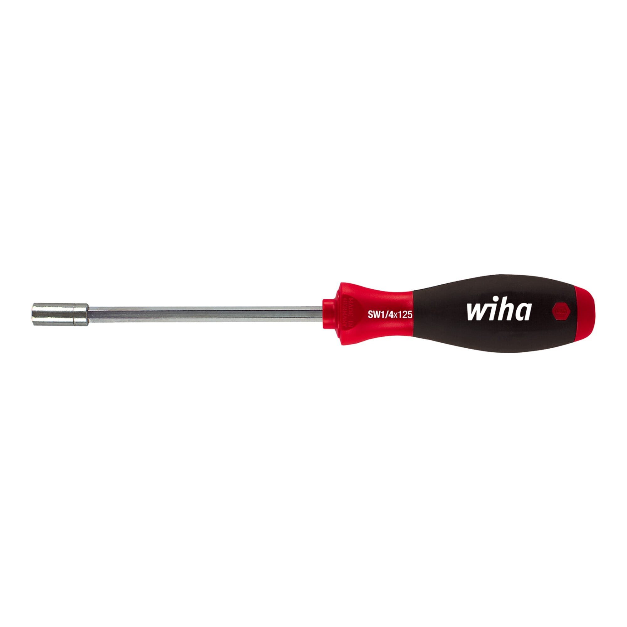 Wiha Ratsche Wiha Schraubendreher mit Bithalter SoftFinish® magnetisch 1/4" 225 mm