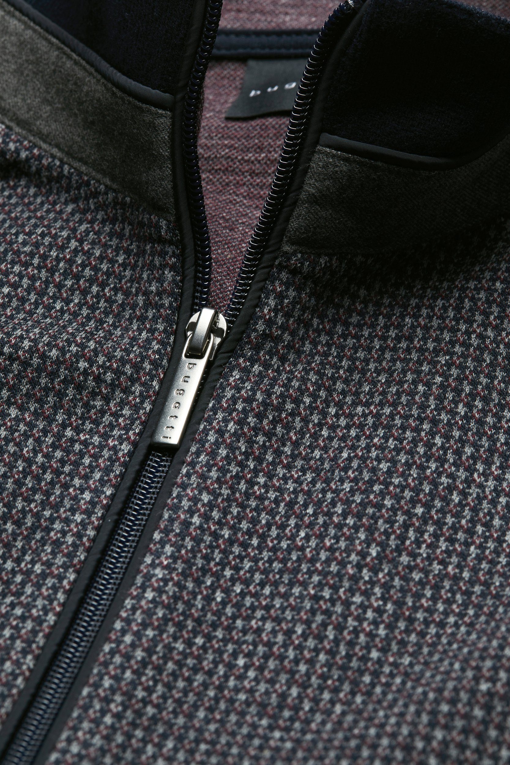 bugatti Sweatjacke mit Stehkragen