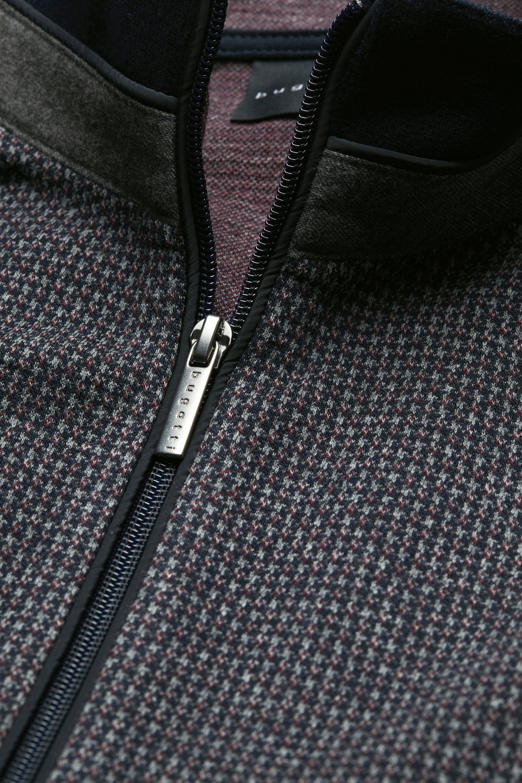 bugatti Sweatjacke mit Stehkragen