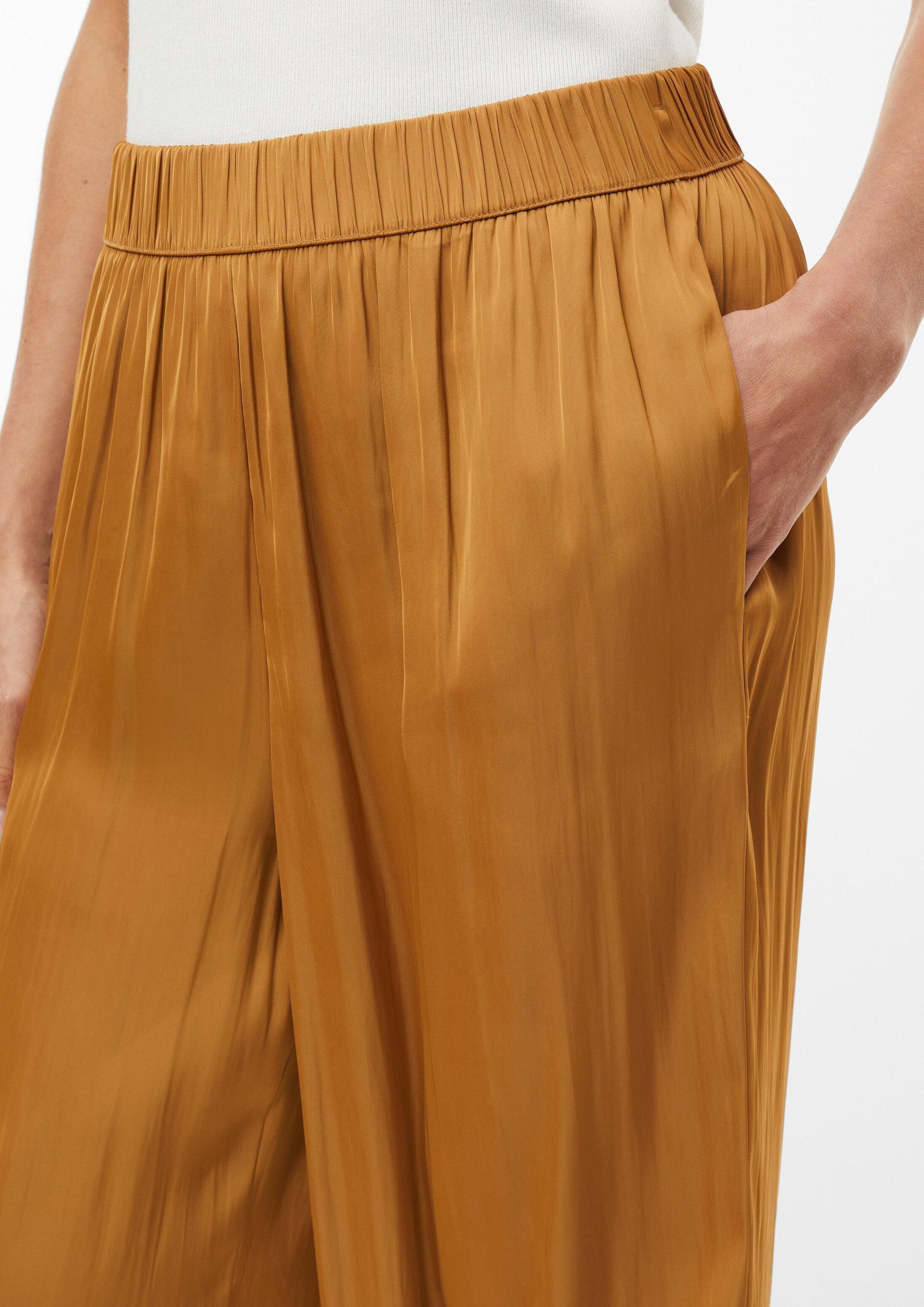 s.Oliver 7/8-Hose Hose Wide-Leg-Hose aus Satin mit Elastikbund – Bild 4 von 5