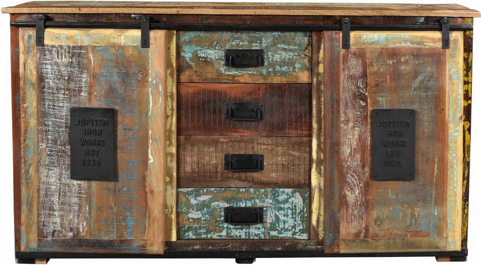 SIT Altholz, Vintage recyceltem Shabby Sideboard Jupiter, aus Chic,