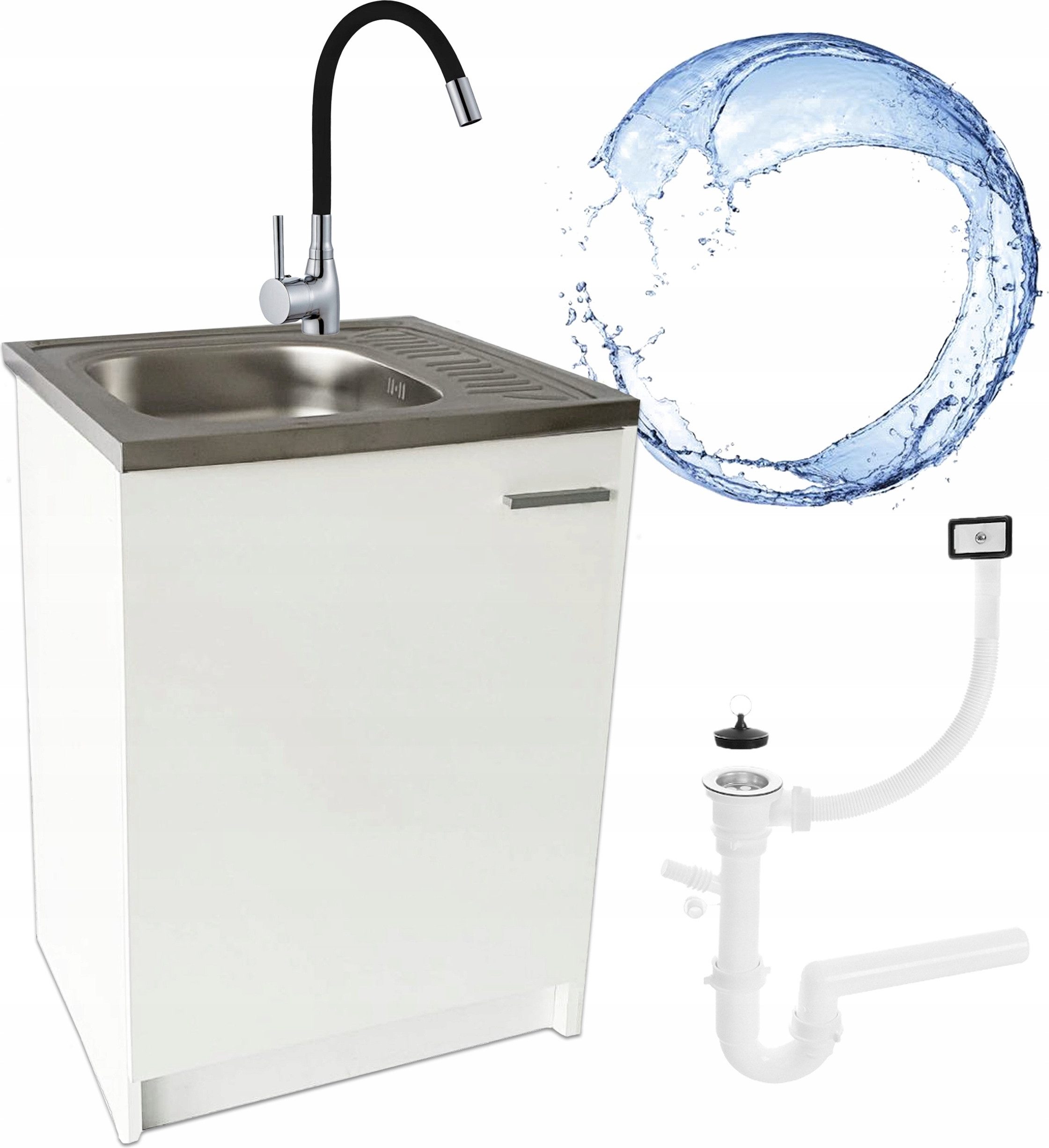 STAMAR Spülenschrank Küchenschrank 60cm Weiß Spüle günstig online kaufen