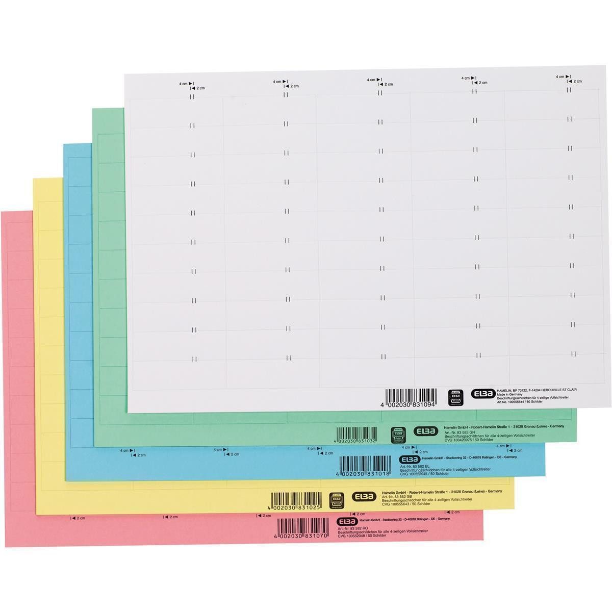 Hinweisschild ELBA Beschriftungsschild 100420976 160g Karton grün 10x50St.