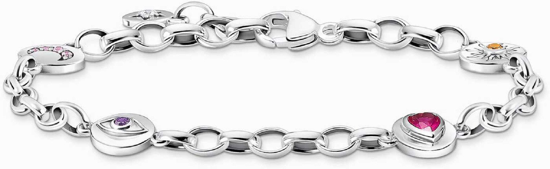 THOMAS SABO Armband Gliederarmband mit verschiedenen Anhängern - Thomas Sabo A2138-640-7