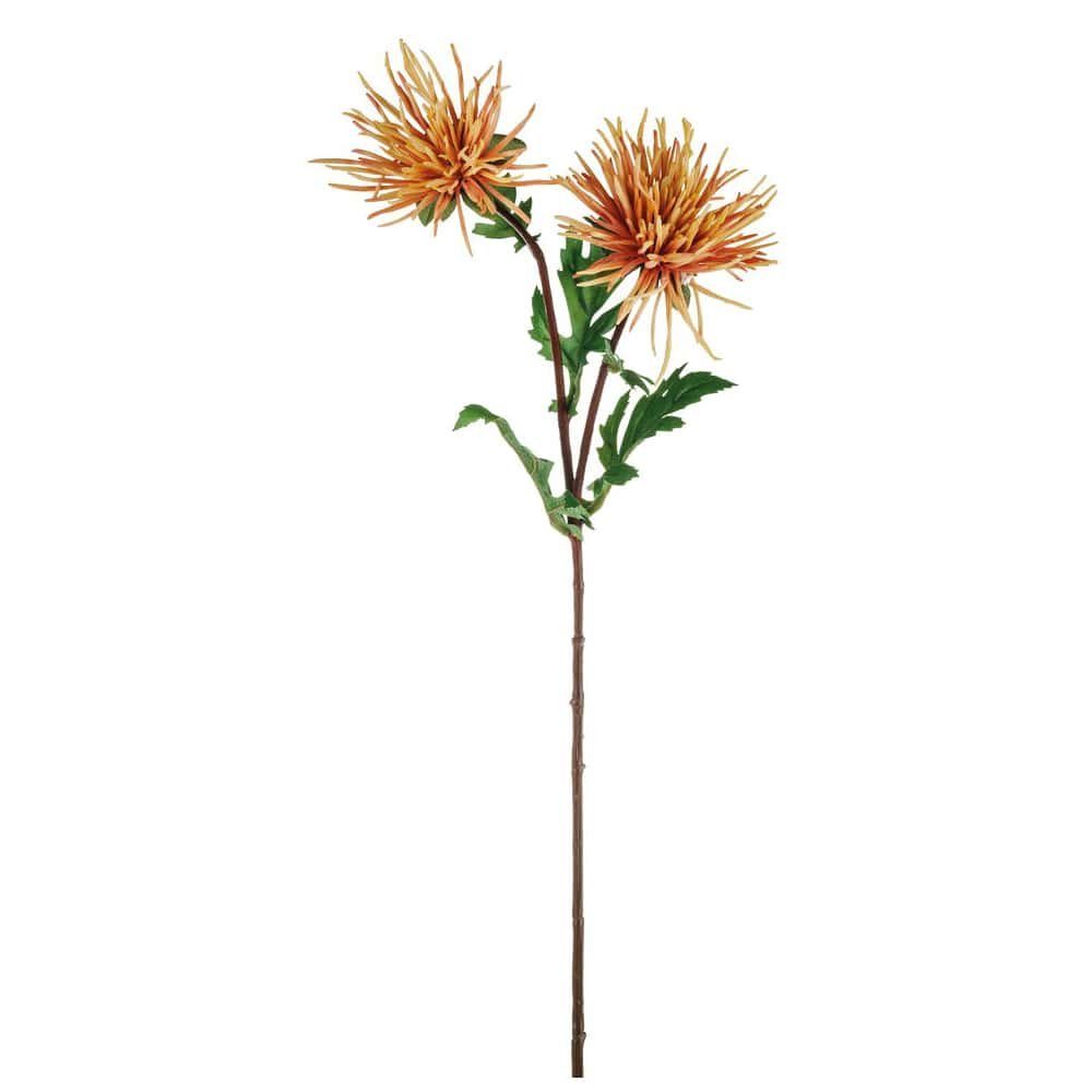 Kunstblume Strahlen Chrysanthemen Kunstblumen 3 Fb Chrysantheme, matches21 HOME & HOBBY, Höhe 72 cm orange