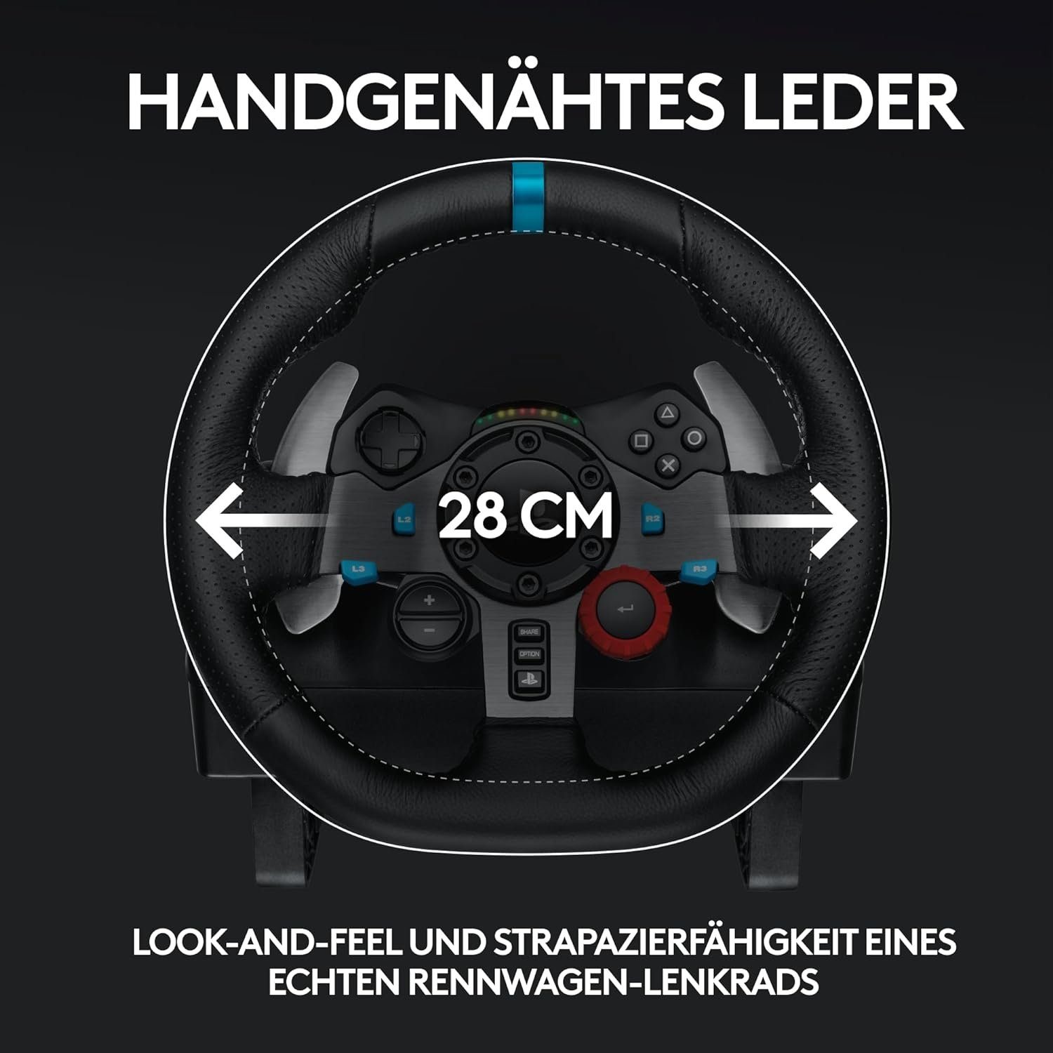 Logitech G G29 Lenkrad mit Schaltung Pedale PS5 + Gran Turismo 7 Gaming-Lenkrad (Set, Driving Force Rennlenkad Playstation 5) – Bild 5 von 5