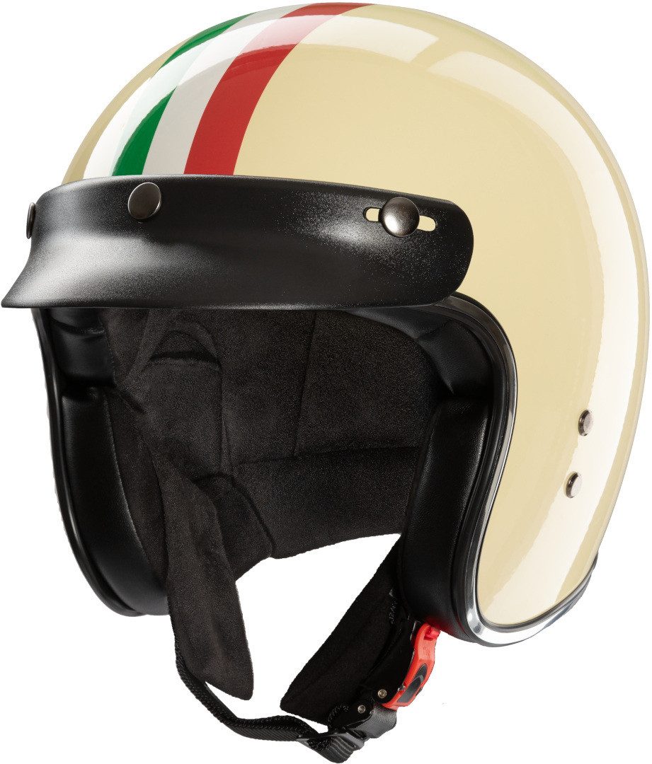 Redbike Motorradhelm RB-802 Italia Jethelm, Ratschenverschluss, ECE 22.06