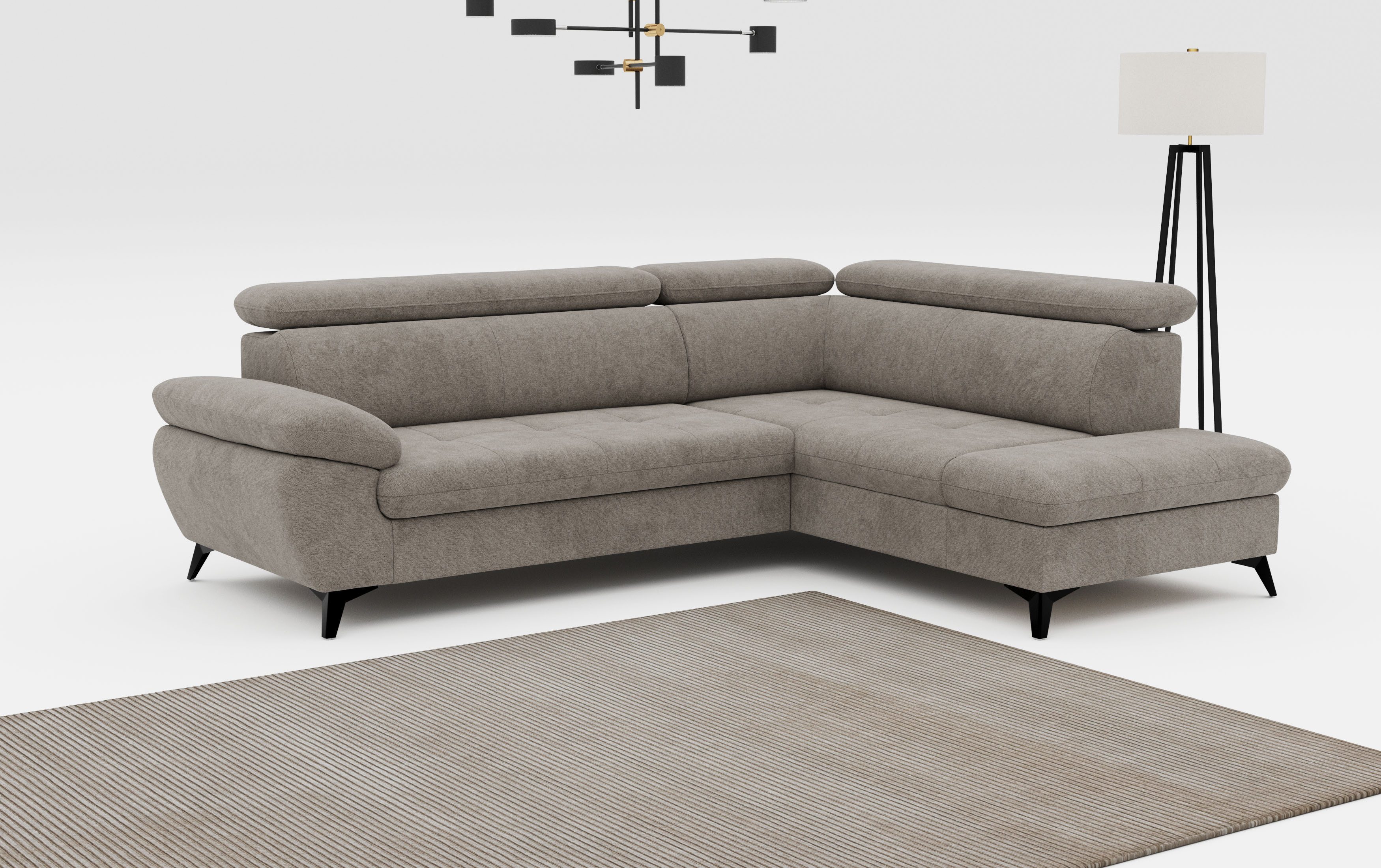 COTTA Ecksofa Hudson L-Form, mit Kopfteilverstellung, günstig online kaufen