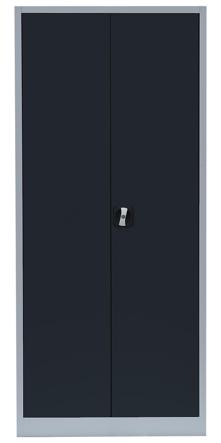 Steelboxx Mehrzweckschrank Lüllmann® Flügeltürenschrank, x 1800 4,5 x Grau/Anthrazit OH, Komplett 383 800 erforderlich und montiert mm Montage keine | (1-St) grau verschweißt