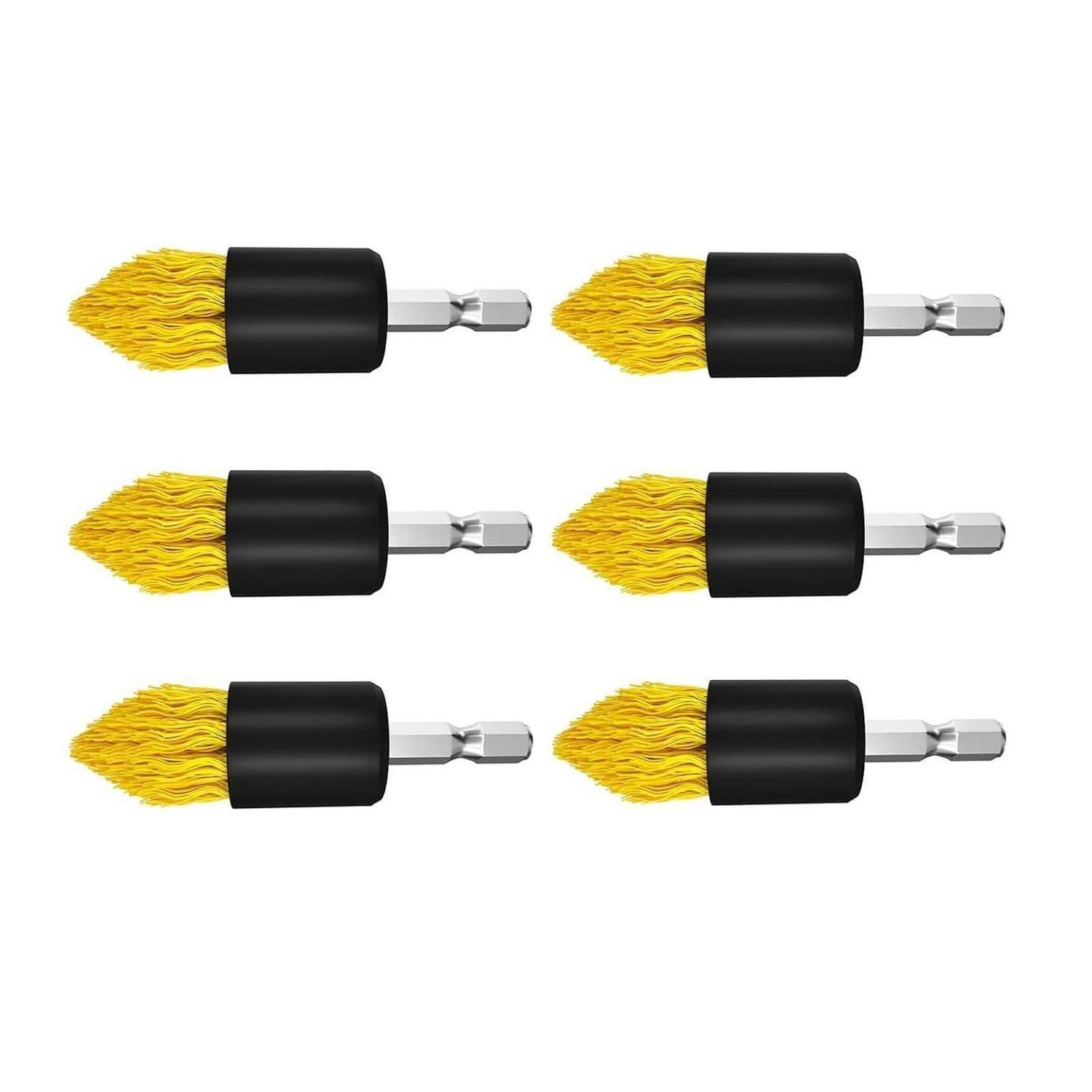 LuxusKollektion Reinigungsbürsten-Set Bohrmaschinen-Bürstenaufsatz-Set 6-teilig, (6-tlg)