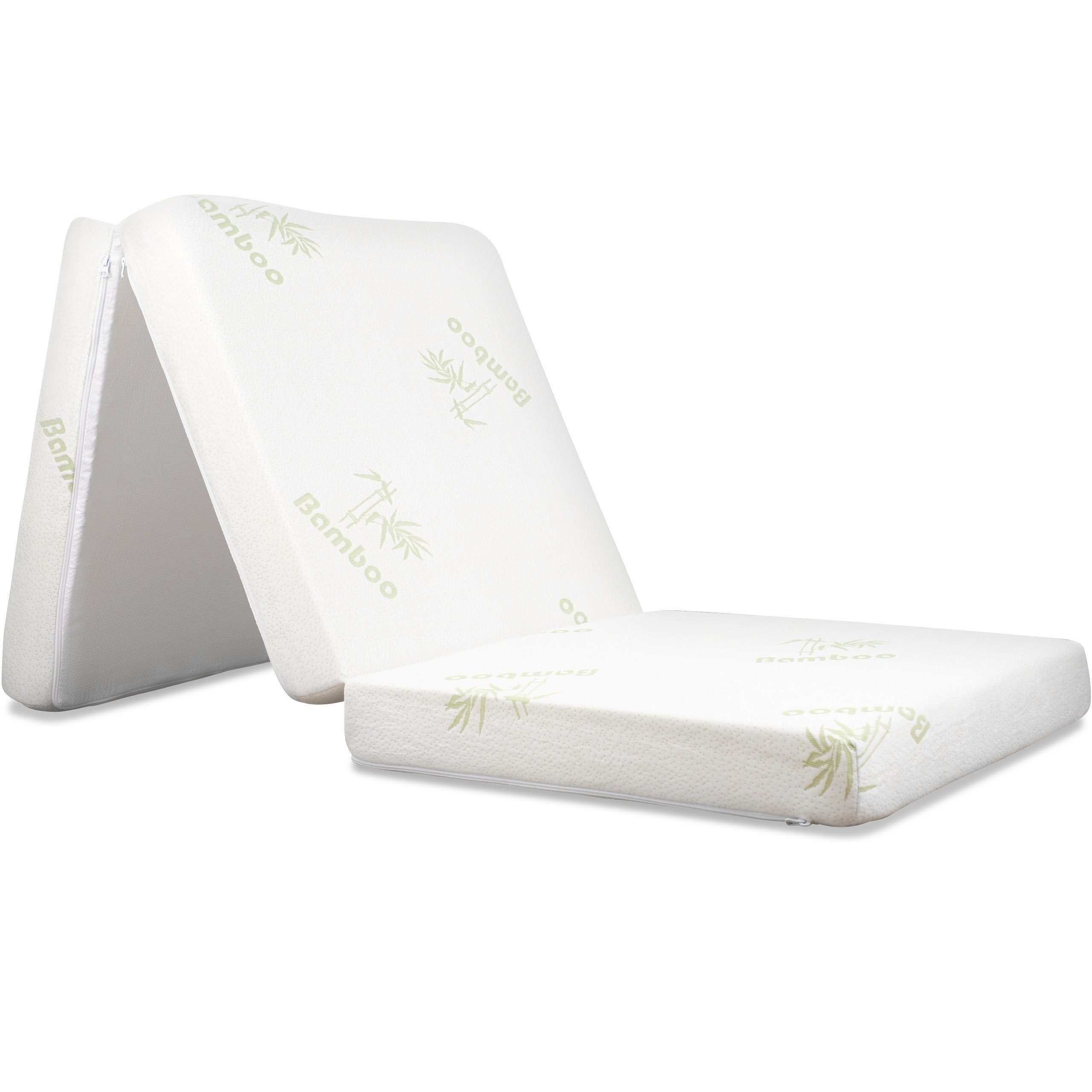 Klappmatratze Bambusbezug - 195x70x10cm - Gästematratze klappbar, Vitabo, 10 cm hoch