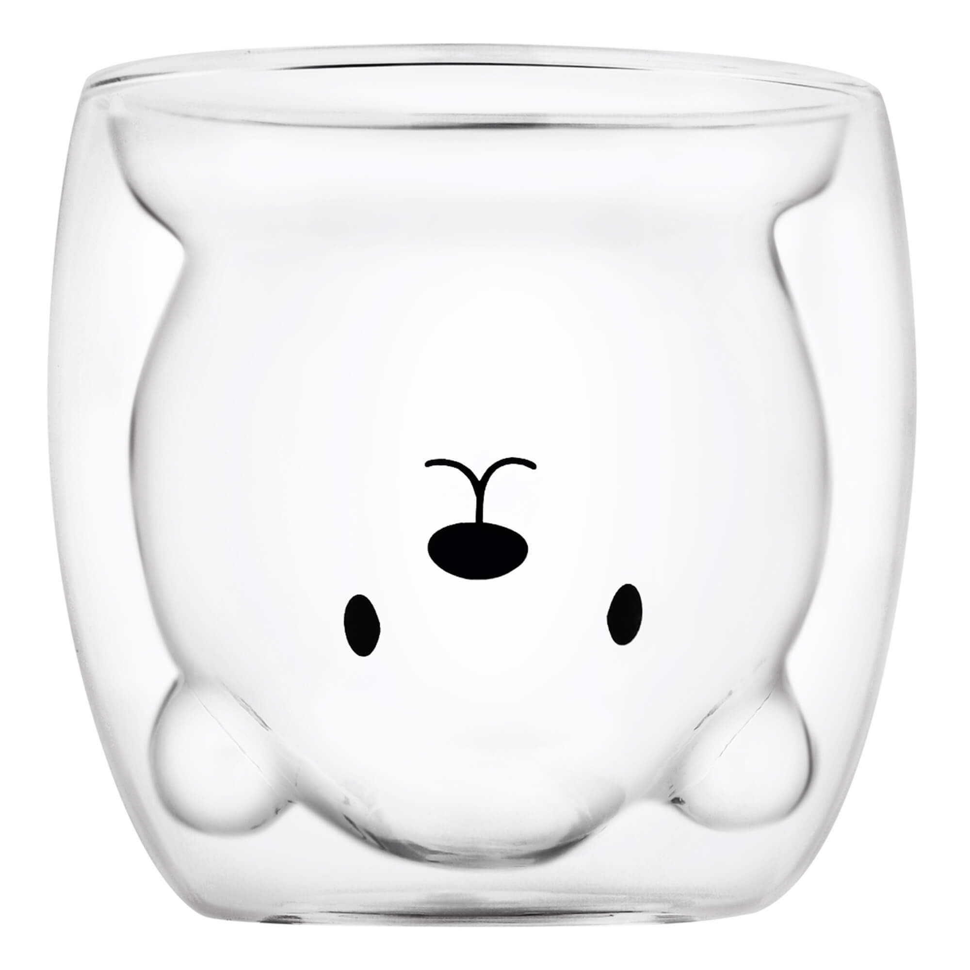 GRÄWE Glas GRÄWE Doppelwandige-Thermogläser, 250ml, 2er Set, Motiv Bär, Glas – Bild 5 von 5