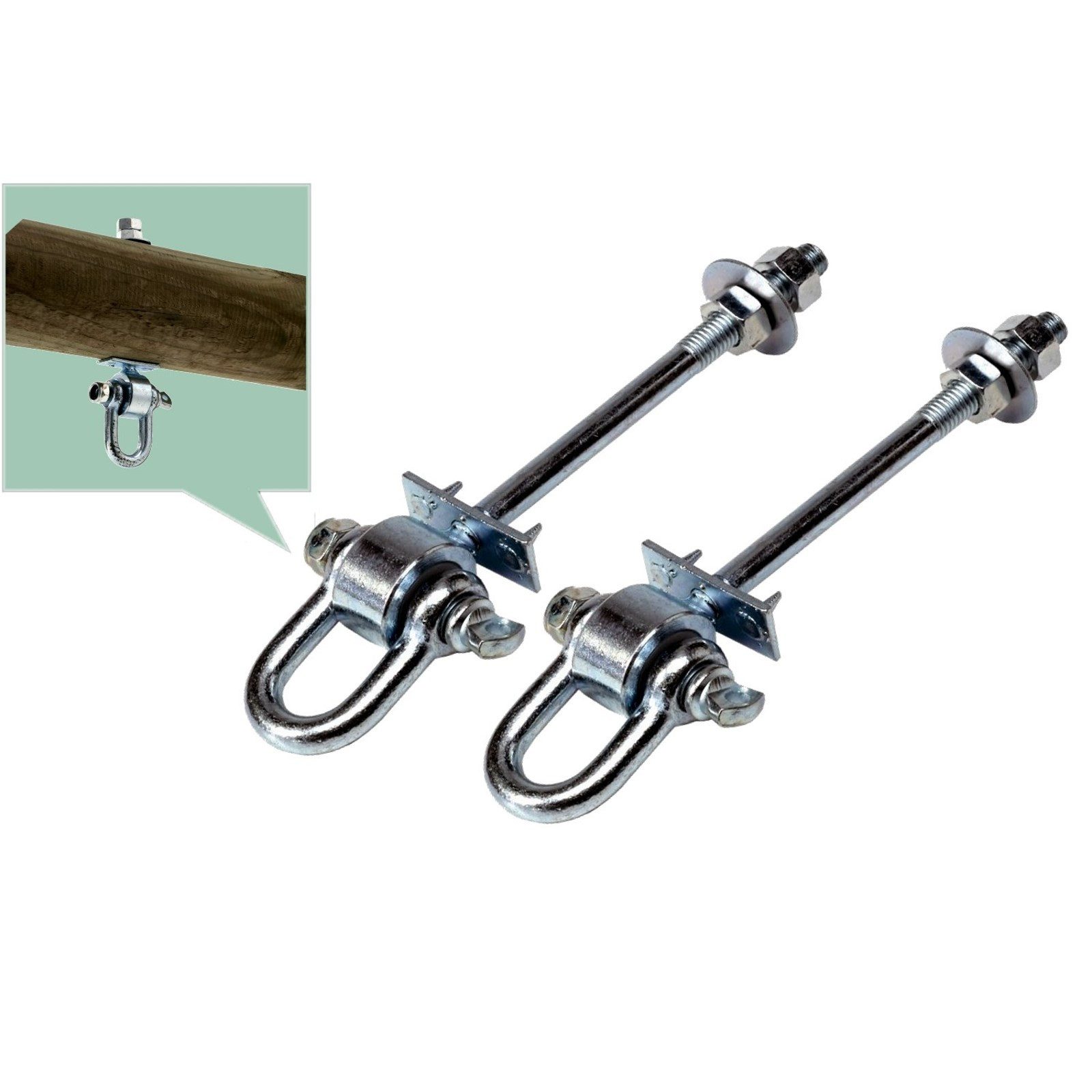 Loggyland Schaukelhaken Sicherheitsschaukelhaken verzinkt Bolzen 140mm günstig online kaufen