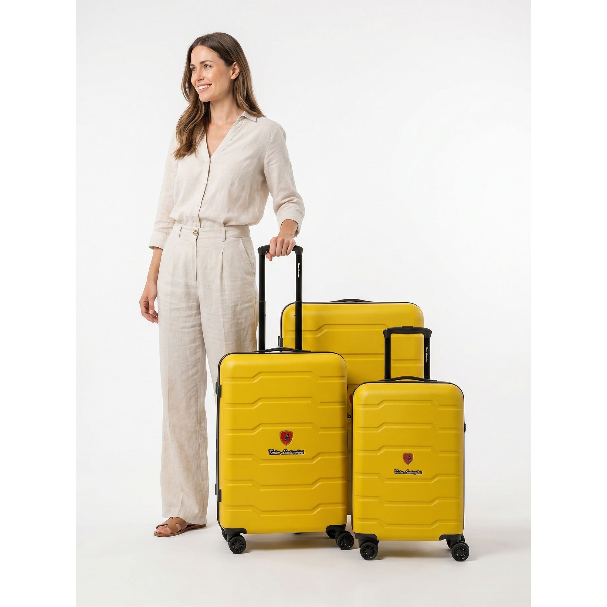 Tonino Lamborghini Trolleyset Bologna, 4 Rollen, (3-teilig, 3 tlg), ABS – Bild 3 von 5