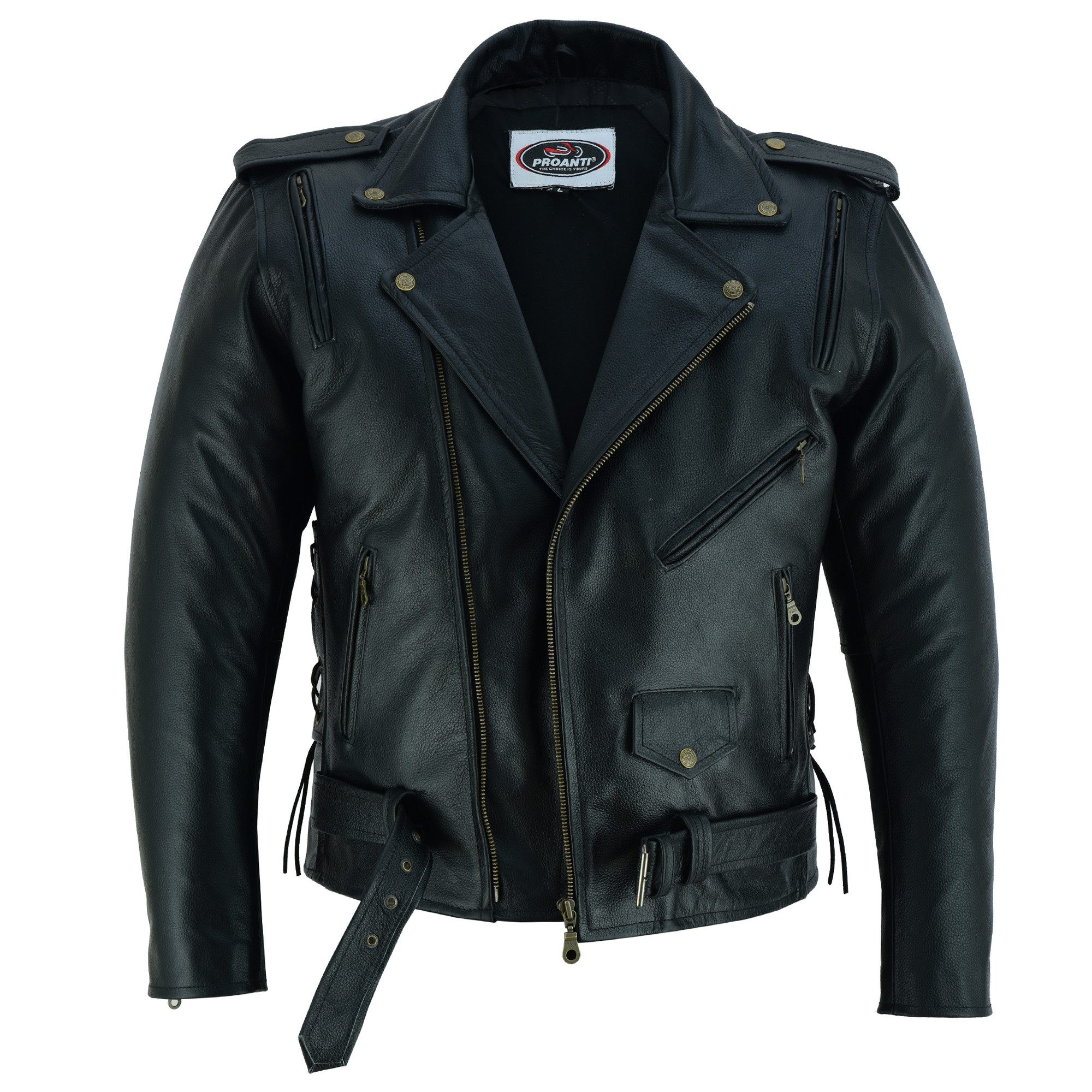 Motorradjacke Leder Motorradjacke Biker Jacke Sport Motorrad Chopper Lederjacke
