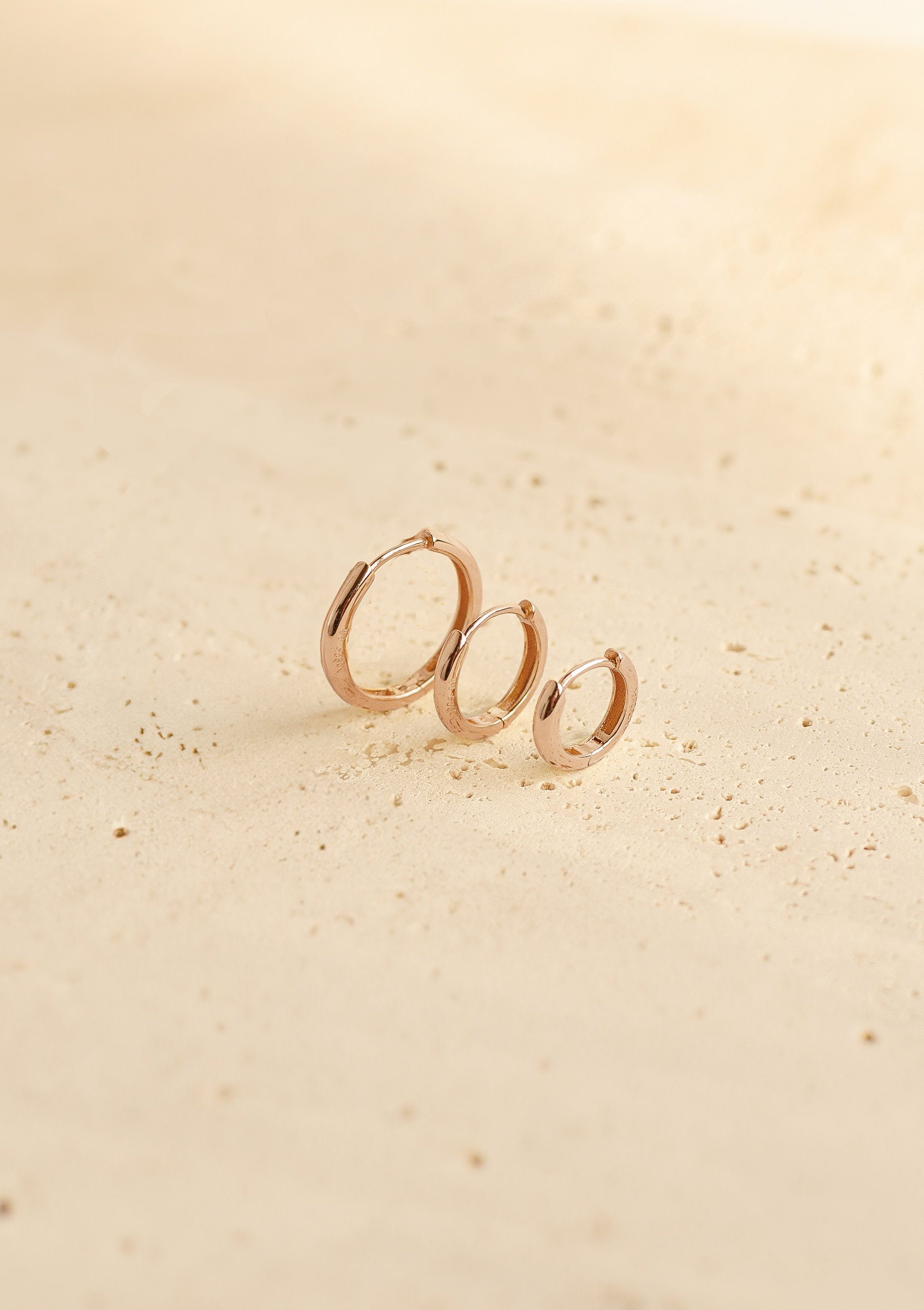 Hey Happiness Creolen-Set Layer Basic, Klein Mittel Groß Silber Ohrringe Set, 6er Set Stacking Ohrringe Damen Silber 925, vergoldet