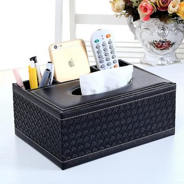 Lubgitsr Papiertuchbox Household Office Rechteckige Tissue Box mit Remote-Aufbewahrungsbox (1 St)