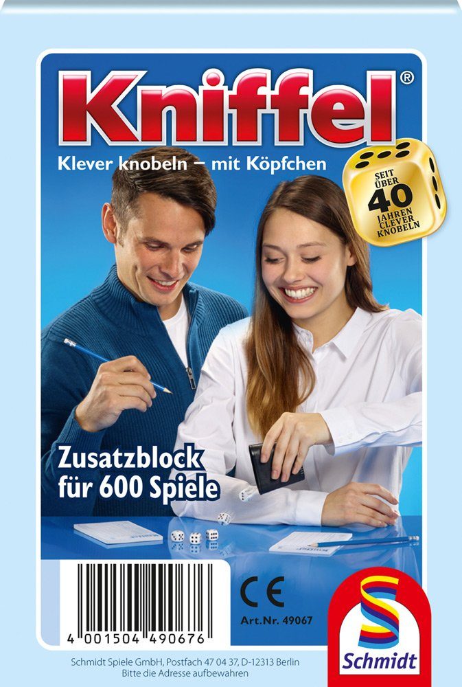 Schmidt Spiele Spiel 1 Schmidt Spiele Kniffelblock für 600 Spiele 49067