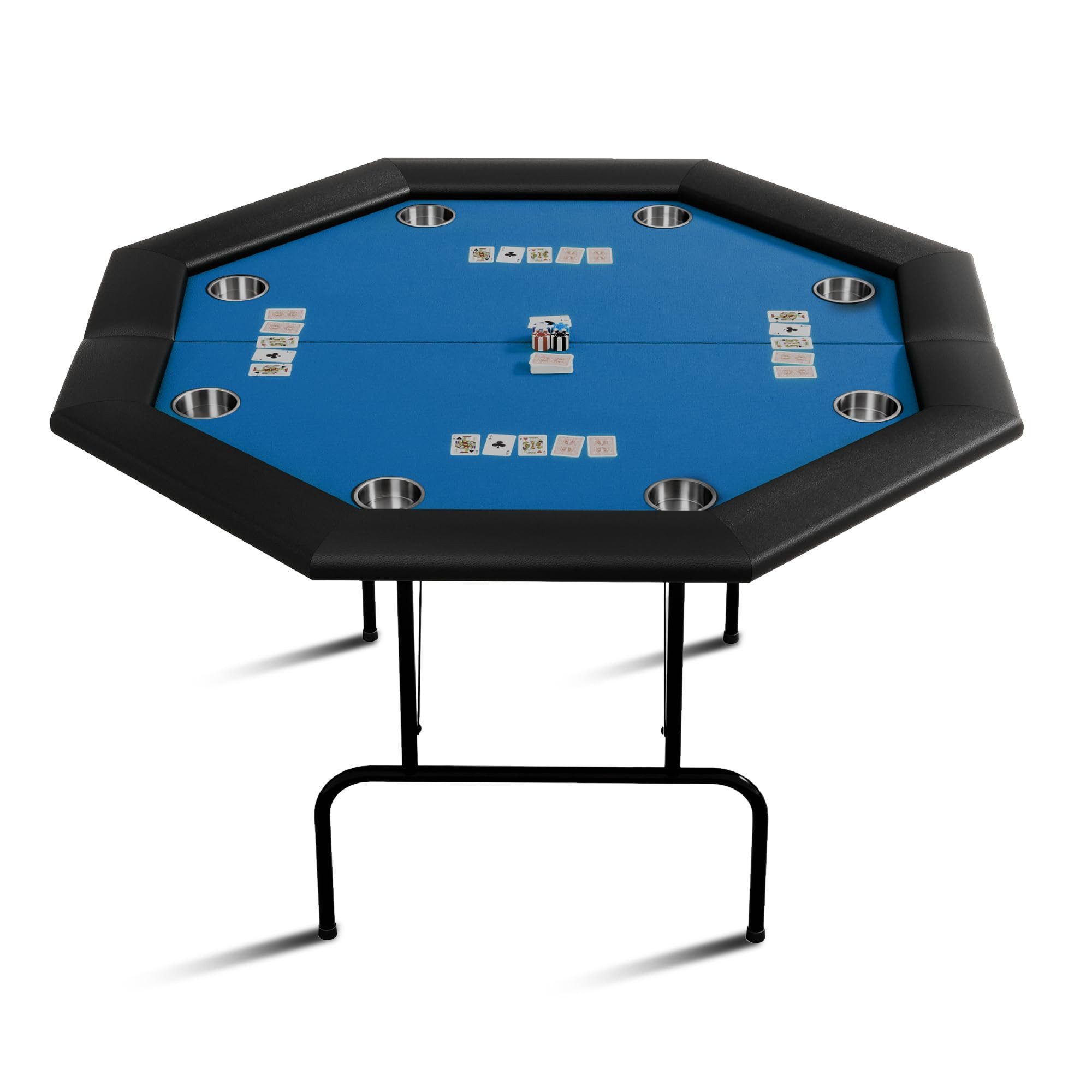 GarveeMore Spieltisch Achteckiger Gamingtisch Klapptisch Campingtisch Gartentisch, Klappbarer, wasserabweisende Oberfläche, gepolsterter Rand für 8