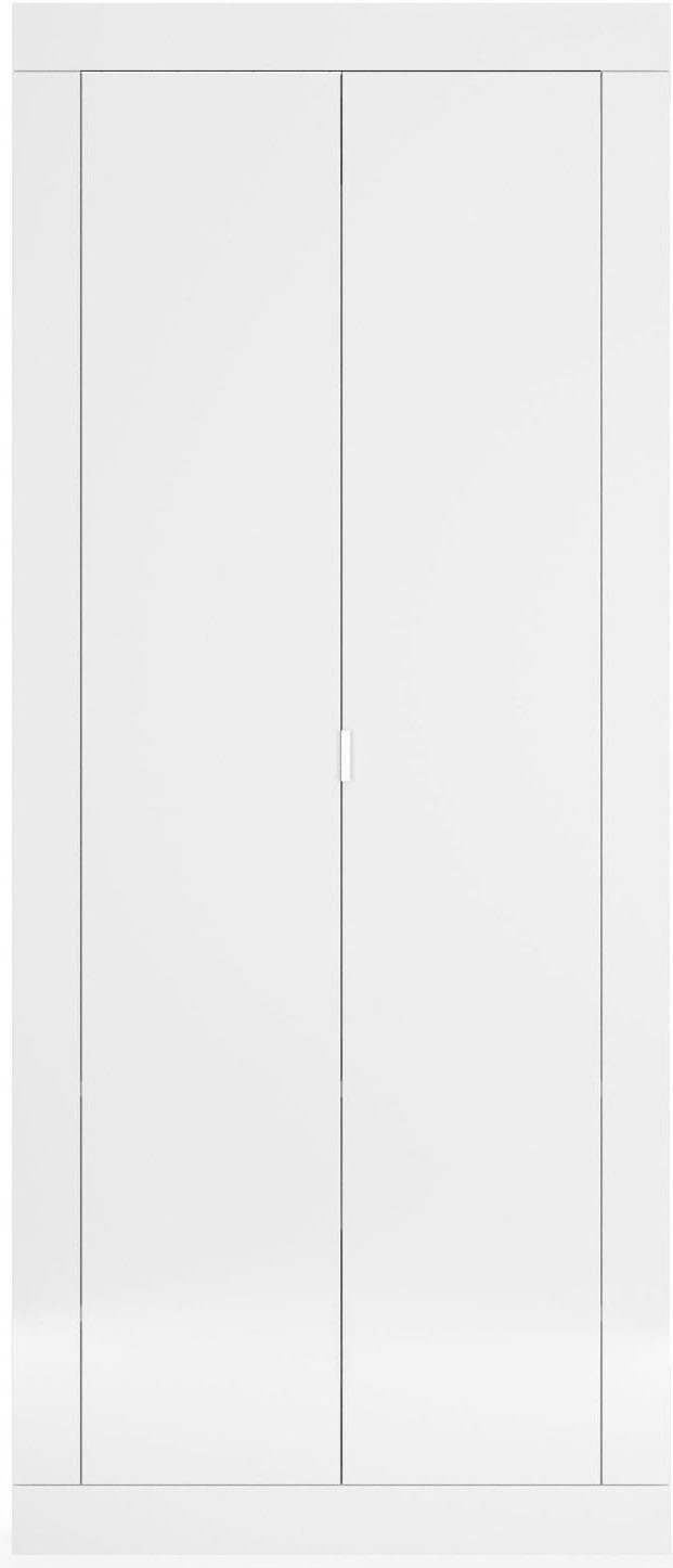 LC Garderobenschrank Weiß Lack weiß Basic Höhe Hochglanz 187 cm 