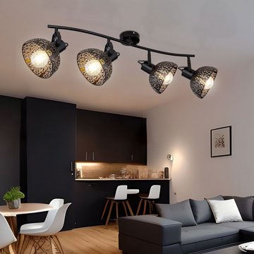 etc-shop LED Deckenspot, Leuchtmittel inklusive, Warmweiß, Retro Decken Strahler Wohn Ess Zimmer Dekor Spot Lampe verstellbar im