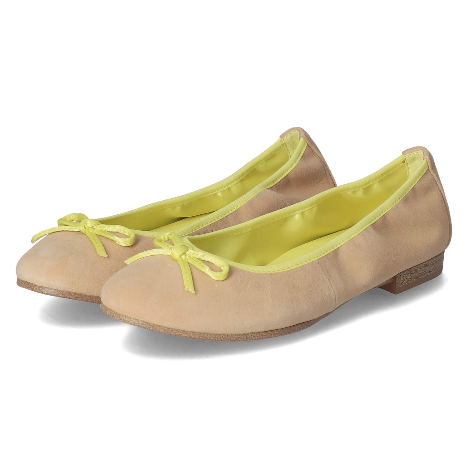 Tamaris Tamaris 1-22166-44/445 Damen Leder & Textil beige Ballerina