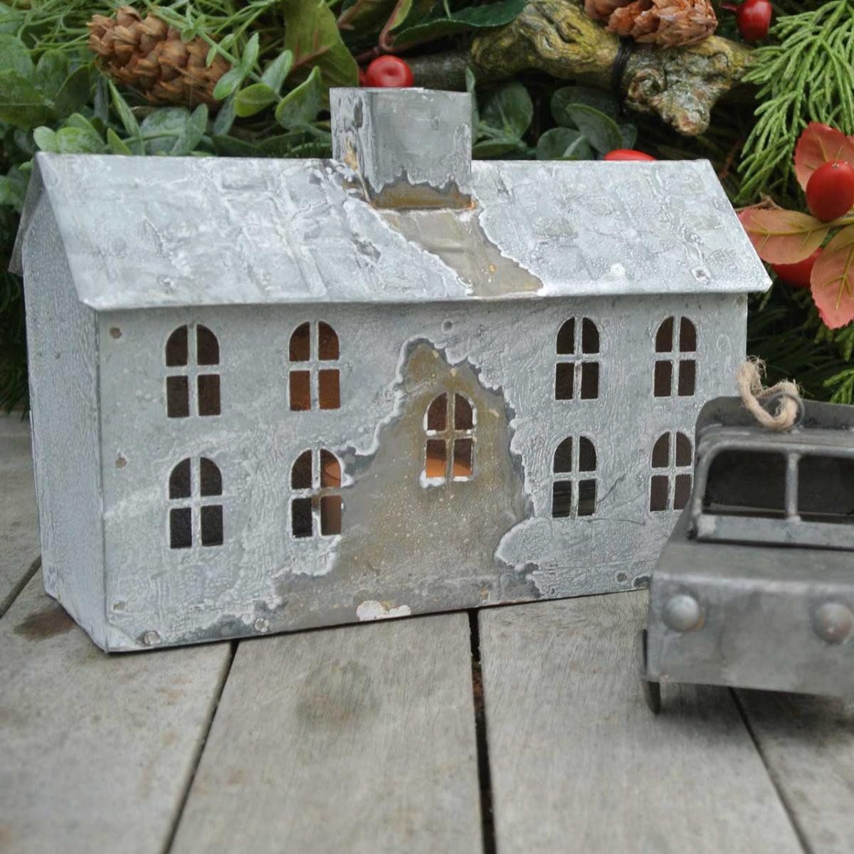 Viana Kerzenhalter Windlicht Haus Metall Vintage günstig online kaufen