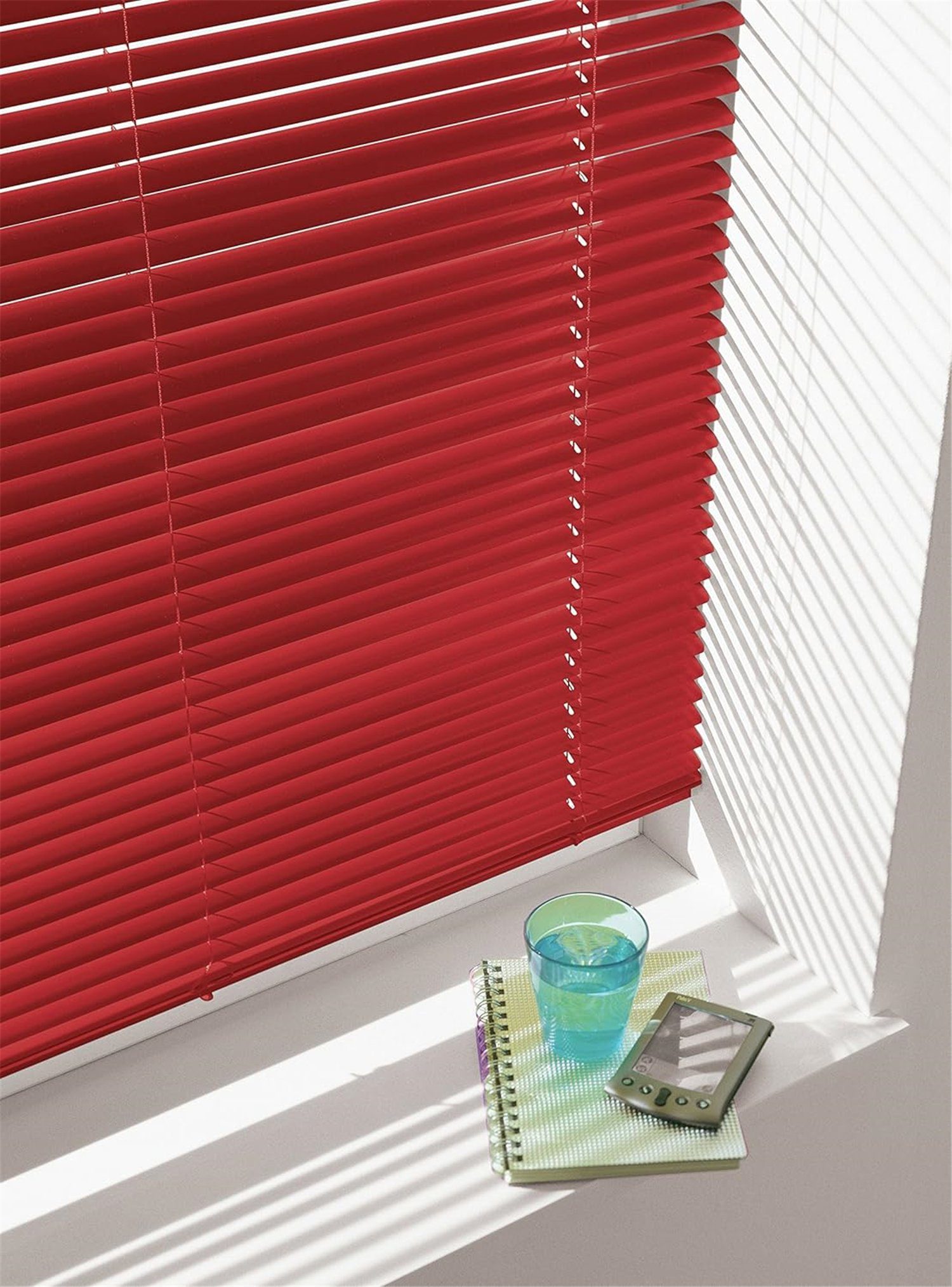 GARDINIA Jalousie Alu-Jalousie Jalousette Jalousien Alujalousie Rollo Plissee Aluminium, freihängend, Sichtschutz, Lichtschutz, Blendschutz, Wand- und Deckenmontage