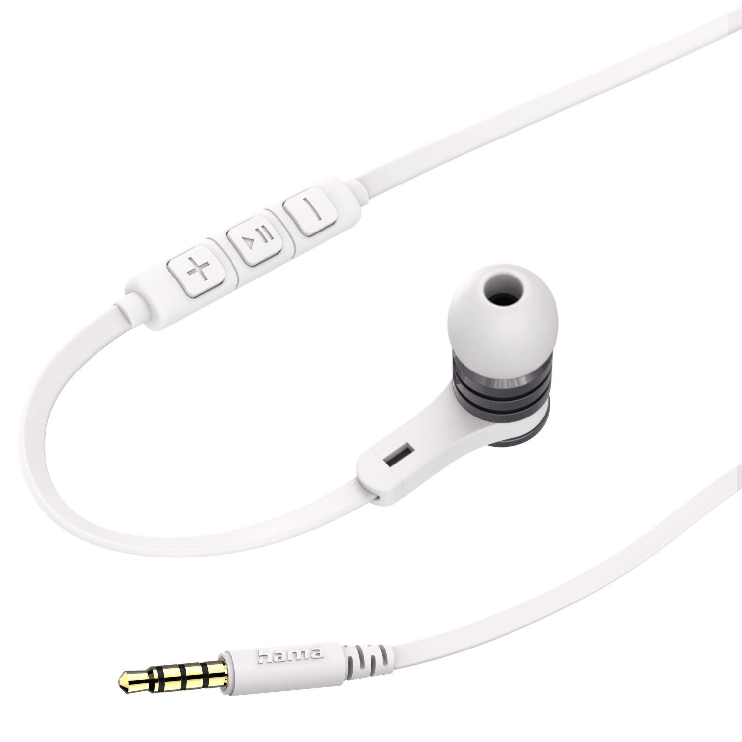 Hama Intense In-Ear Headset 3,5mm Klinke Ohrhörer Smartphone-Headset (Anruffunktion, Mikrofon, Wiedergabe-Steuerung, Lautstärkenreglung, 3,5mm, Mikrofon, Fernbedienung, Silikon-Ohrpolster, 3,5mm Klinken-Stecker)