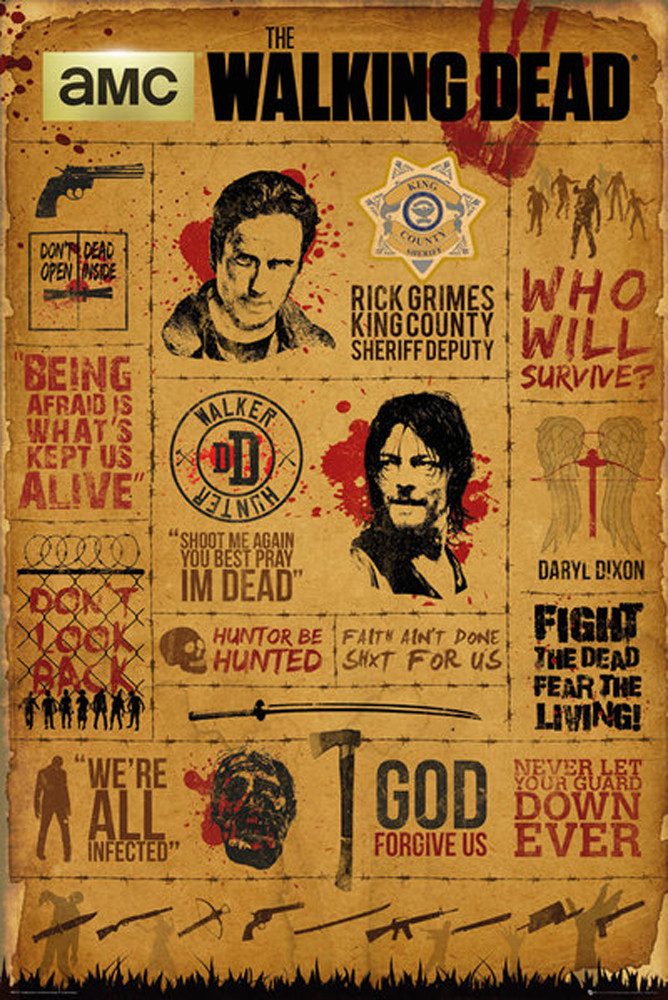 Poster Walking Dead - Poster - Infographic