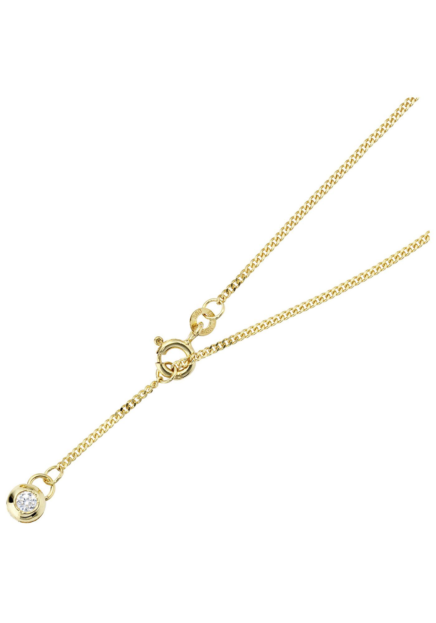 JOBO Fußkette, 333 Gold mit 2 Zirkonia ...