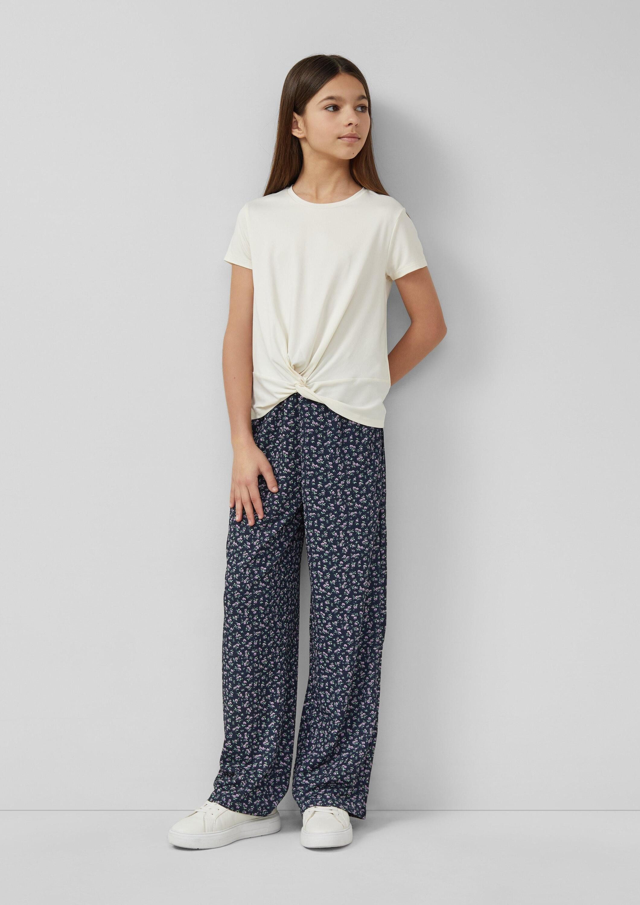 s.Oliver Chinos Leggings WIDE LEG Wide-Leg-Hose aus Crêpe-Jersey