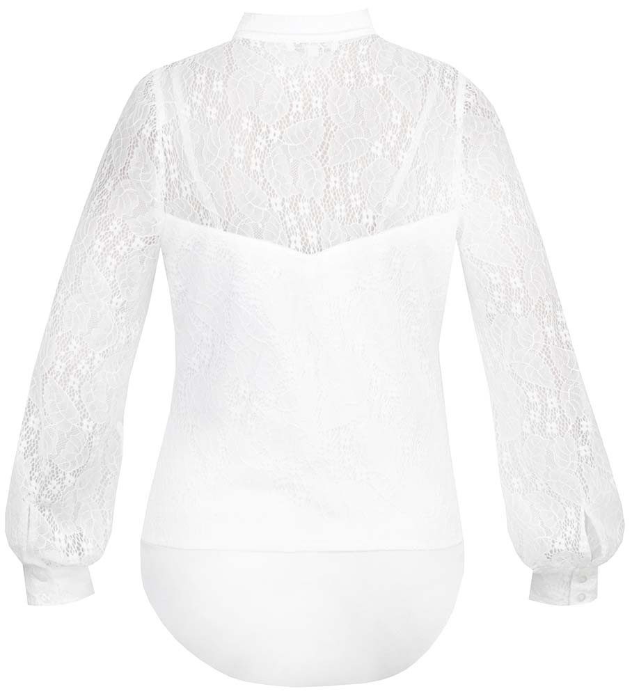MarJo Body Spitzenbody Harper-Malinda langarm ecru