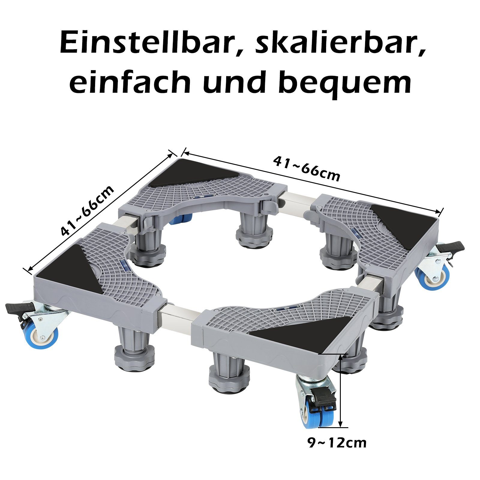 Waschmaschinen Beine+4 Gimisgu Untergestell Untergestell Räder/4 Einstellbare 8 Beine